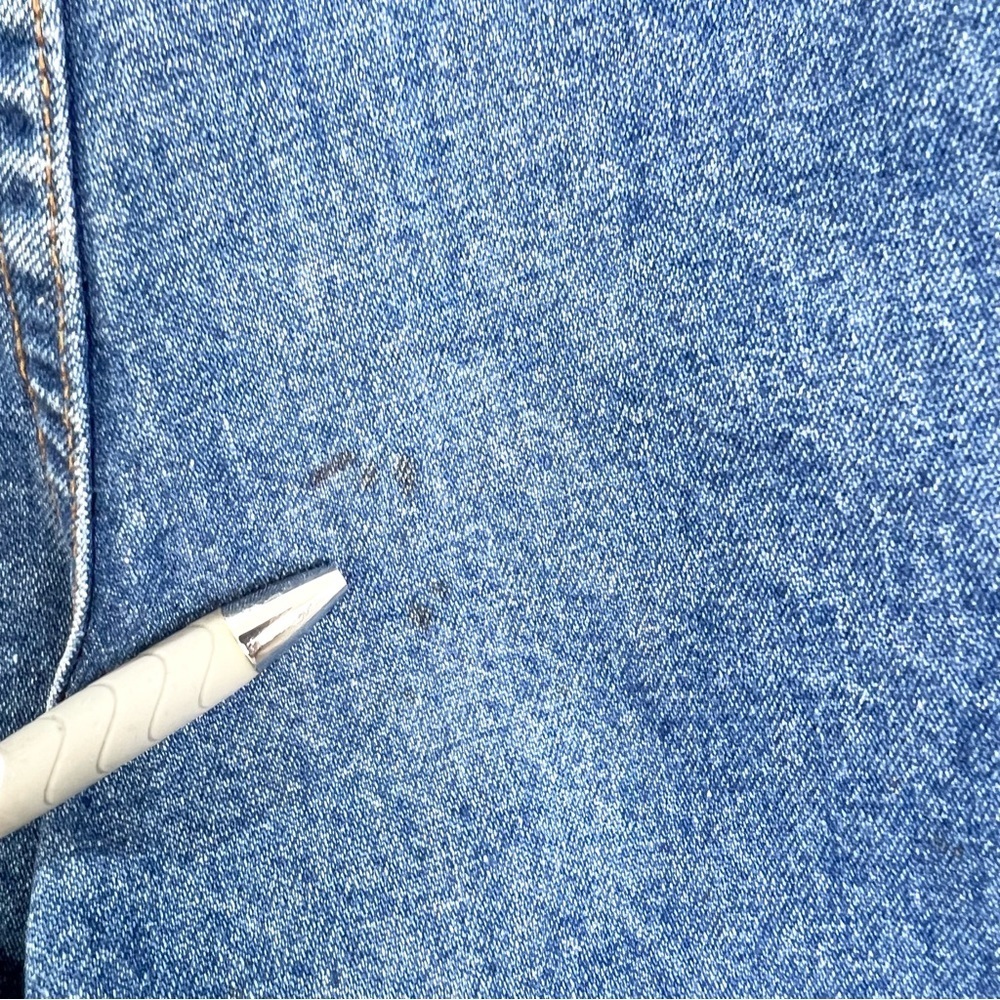 Vintage high rise 100% cotton denim jean cargo shorts 32 - Picture 8 of 8